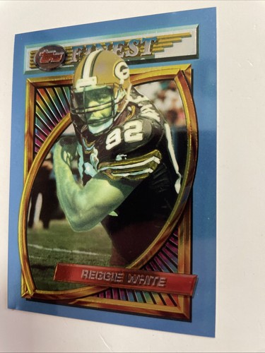 1994 Topps Finest - Refractor #92 Reggie White, Packers HOF Tennessee - Picture 5 of 7