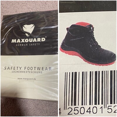Gr. 41 schwarz/rot X470 Maxguard German Safety Footwear Stiefel Sicherheitsschuh