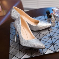 Bride Wedding Dress Women Banquet Pointed Shoes High Heels Stilettos Shoes