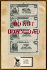 COPY 1917 Proof $10 & $20  National City  Bank of Tampa Florida Charter#10958