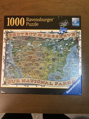 100% COMP. 2017 RAVENSBURGER 1000 PIECE JIGSAW PUZZLE-NATIONAL PARKS USA
