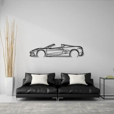 Corvette C8 Cabrio Silhouette Steel Wall Decor Decoration Art Convertible Z06 Ls
