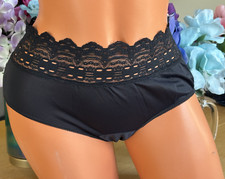 Olga Medium BLACK Scoop Secret Hug Half Pint Hipster Panties 913 VINTAGE