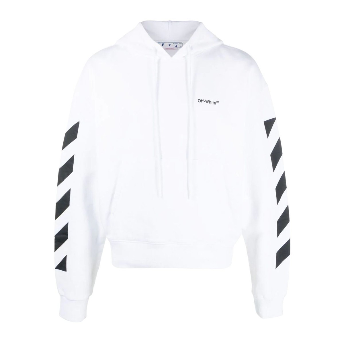 hig1001☺︎ OFF-WHITE Diagonal Helvetica Oversized Hoodie White/Black | eBay