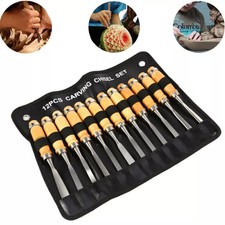 12Pc Wood Carving Chisel Tool Set Woodworking...