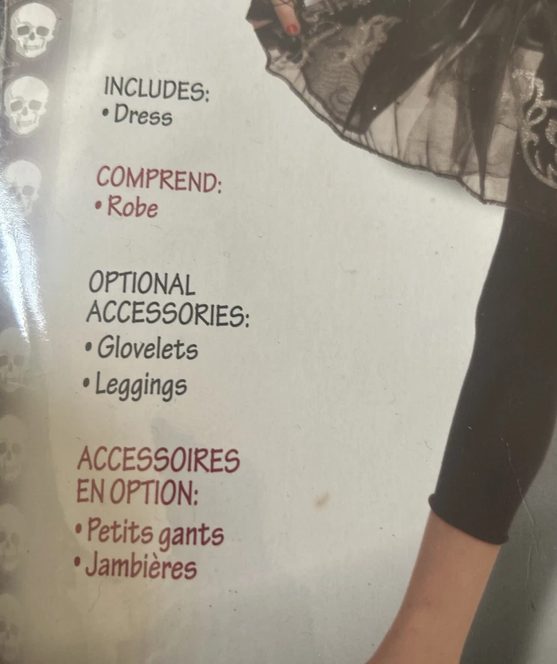 Forum Novelties 76408 Disfraz Bailarina Calavera Niños, Negro, Mediano Foto 2 de 3