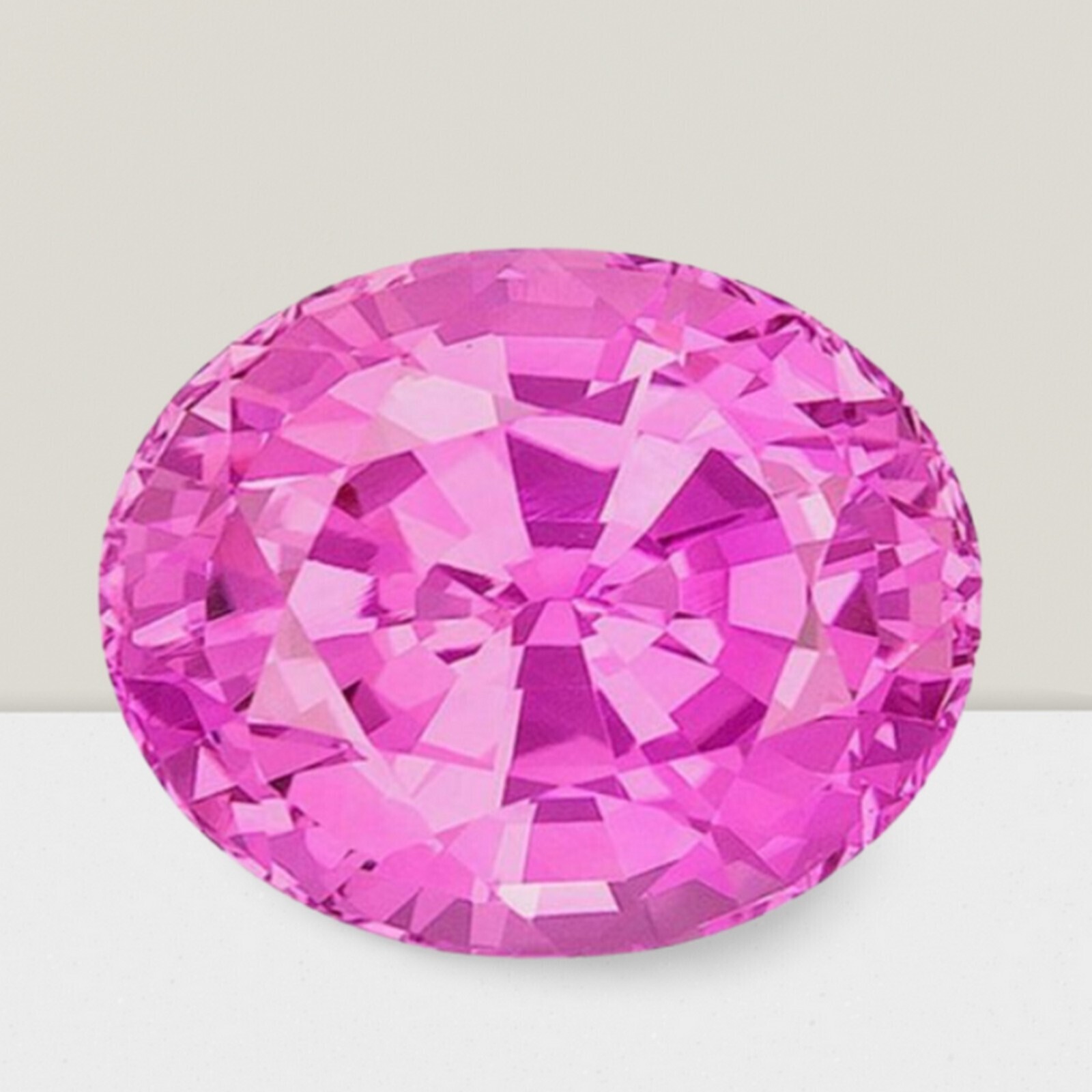 Pink Sapphire Oval Cut 5 Carats 12x10mm Flawless Loose Gemstone