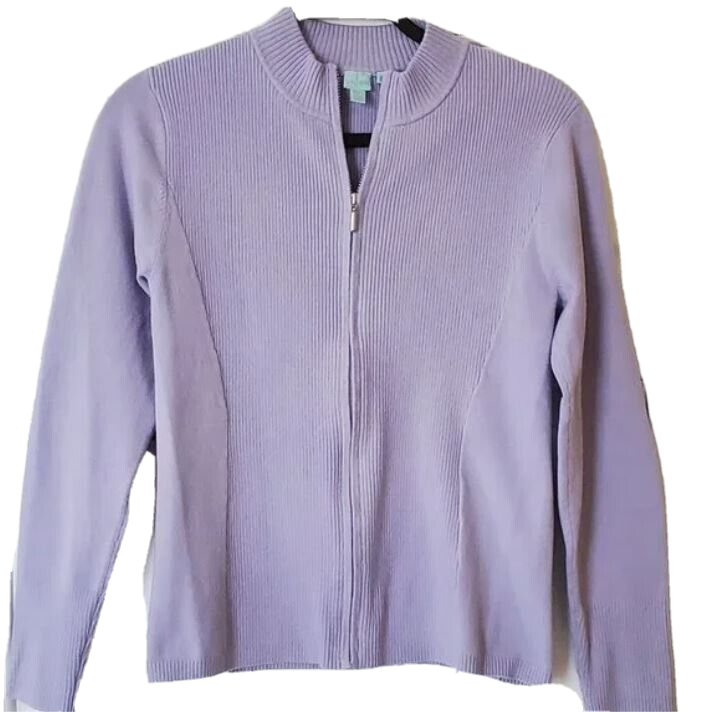 Shu Shu Women's Zip Cardigan Sweater Size Small Lavender Shu Shu Women's Zip Cardigan Sweater Size Small Lavender