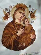 Beaded Embroidery Kit Mother of God DIY Beaded Stitching Stamped Bead bnp-s-v
