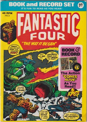 Power Records PR13 Fantastic Four Book and Record 1974 FN/VF