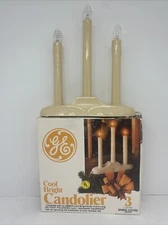 Vintage General Electric Indoor CANDOLIER 3 Light Set w/3 Bulbs