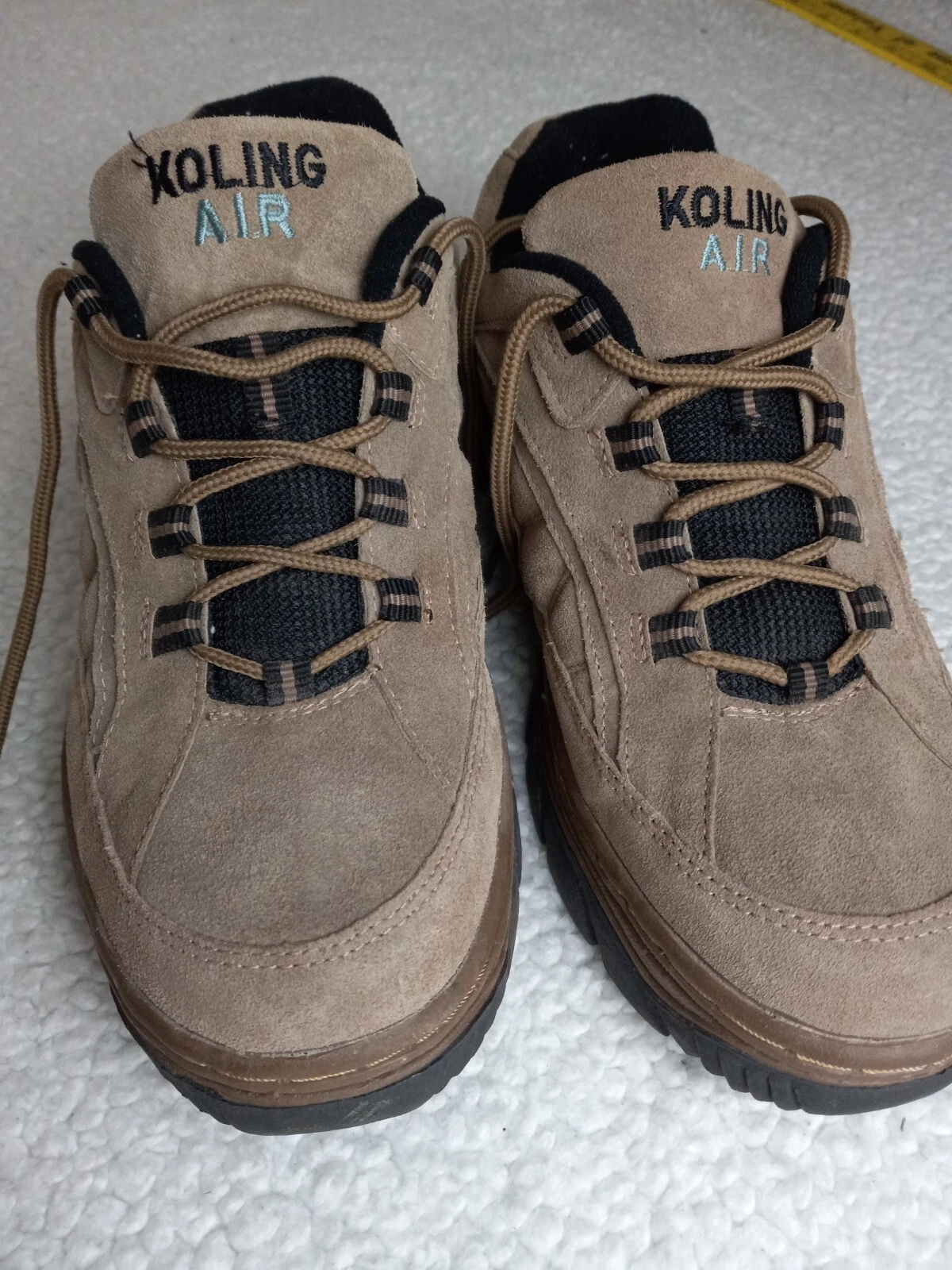 Koling Air Mens Grey Suede/leather Mid Hiking Boots Size 9
