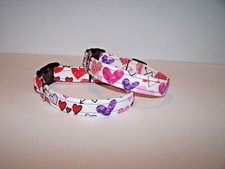 Wet Nose Designs Modern Love Dog Collar Hearts on White Valentines Day