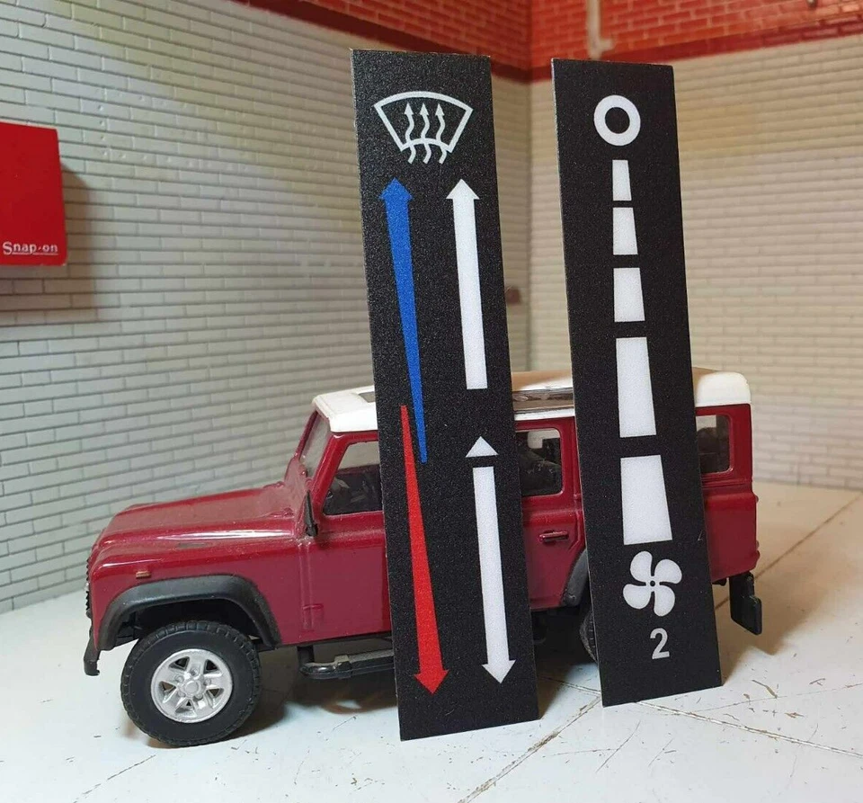 Land Rover Defender Heater Fan Control Label Decals OE Quality MTC6007 MTC6006 - Image 3 of 3