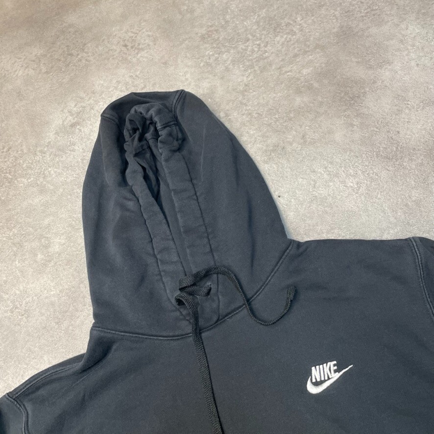 Nike Hoodie Mens Small Swoosh Y2K Club Logo  Sweatshirt, Black, Medium image 7