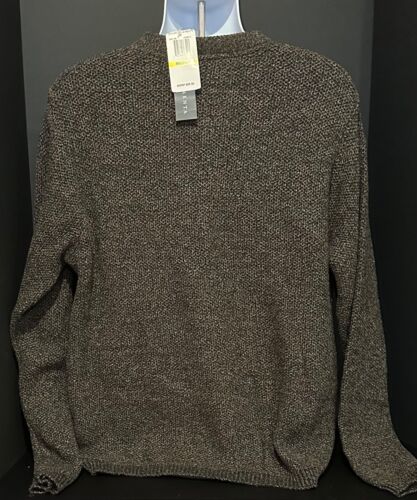 NWT Vintage OSCAR DE LA RENTA Mens M Henley Sweater Crew Neck Long Sleeve - Picture 2 of 2