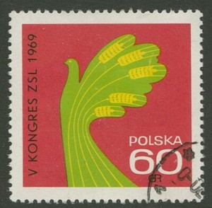 Poland Stamp Scott #1645 Sheet of Wheat 1969