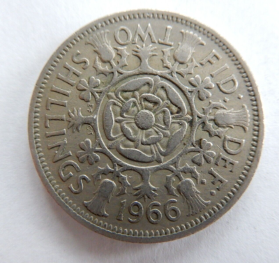 1966 Coin of Great Britain: Two Shilling Florin Coin | eBay