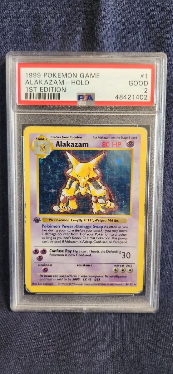 ポケモンカードゲーム 1st Edition Alakazam Pokemon Card Very Rare Alakazam Pokemon card Japanese Holo 1st Edition No