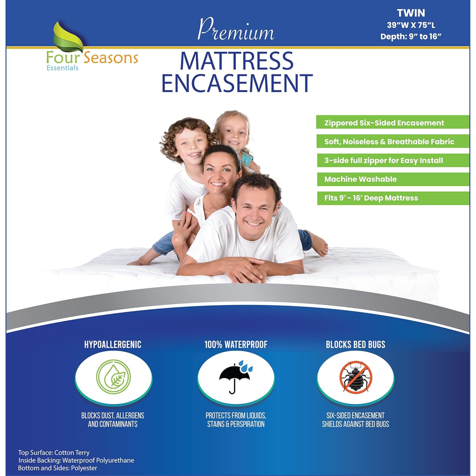 Mattress Protector Bed Cover TWIN  (9