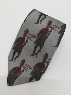 RIAN RUCCI Krawatte Tie100%Seide Silk Mehrfarbig Figur Druck Necktie A555