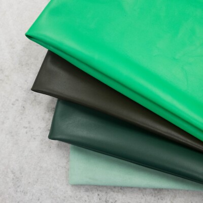 Green Lambskin Leather Hide 1-3oz Soft Sheep Leather 3-8 Sq Ft