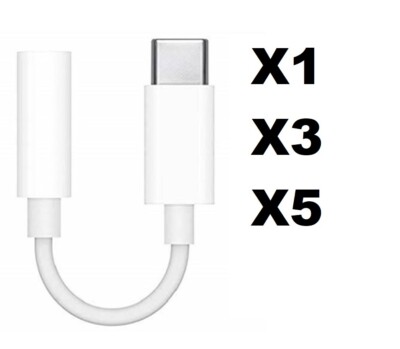 Lot of 3.5mm Audio Adapter to Type C AUX Adapter Headphone Jack