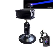 450nm 200mW Blue Fat Beam Spot Laser Diode Module 12V Adapter with Holder