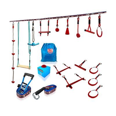 40' Extreme Ninjaline Kit w/ 15ft Extension Line - Includes 15 Attachments Ob...