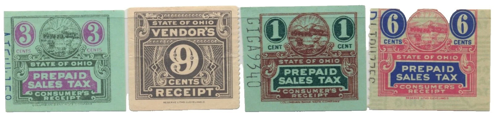 Mint Hinged Multi-Color United States Stamps
