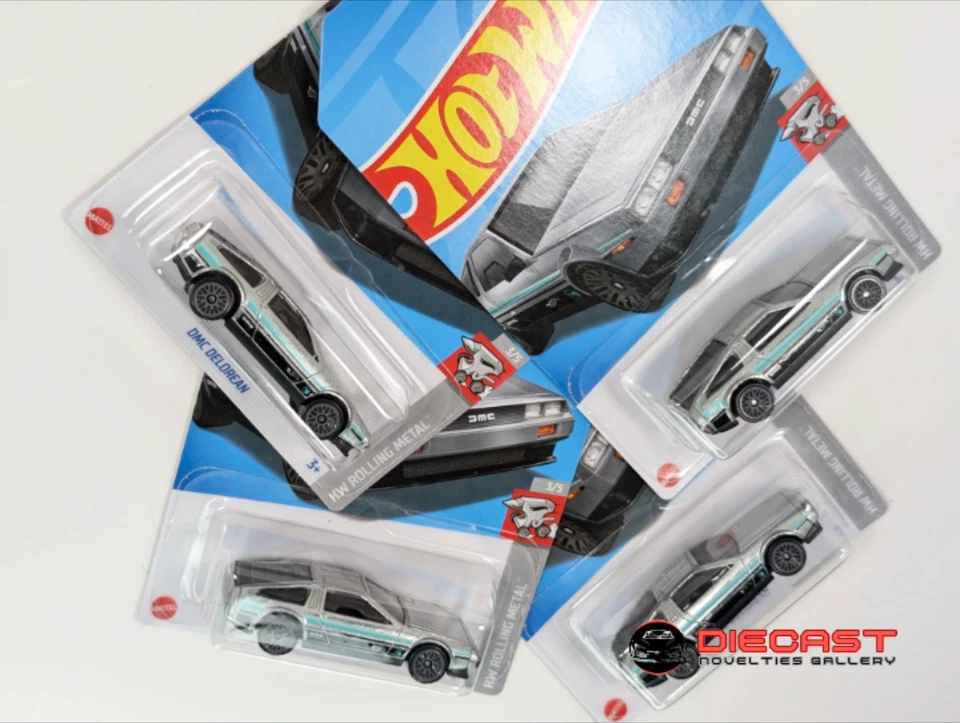 2024 Hot Wheels Treasure Hunt DMC DeLorean #236 HW Rolling Metal 3/5 - Image 2 of 2