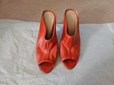Fauzian Jeunesse Coral Goat leather Sandal Size 7.5 Free Shipping Made in Italy
