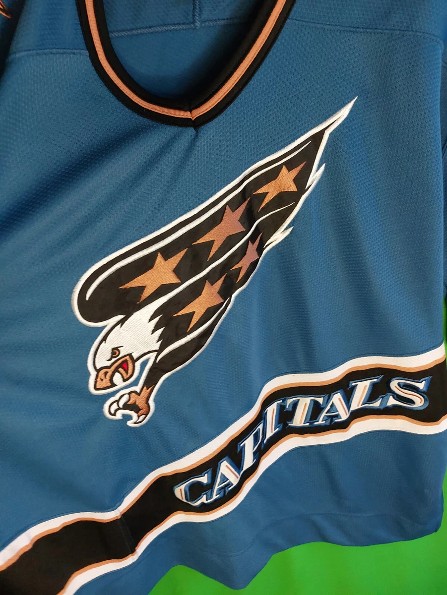 Large Mens Washington Capitals jersey screaming eagle blue men retro  Starter L