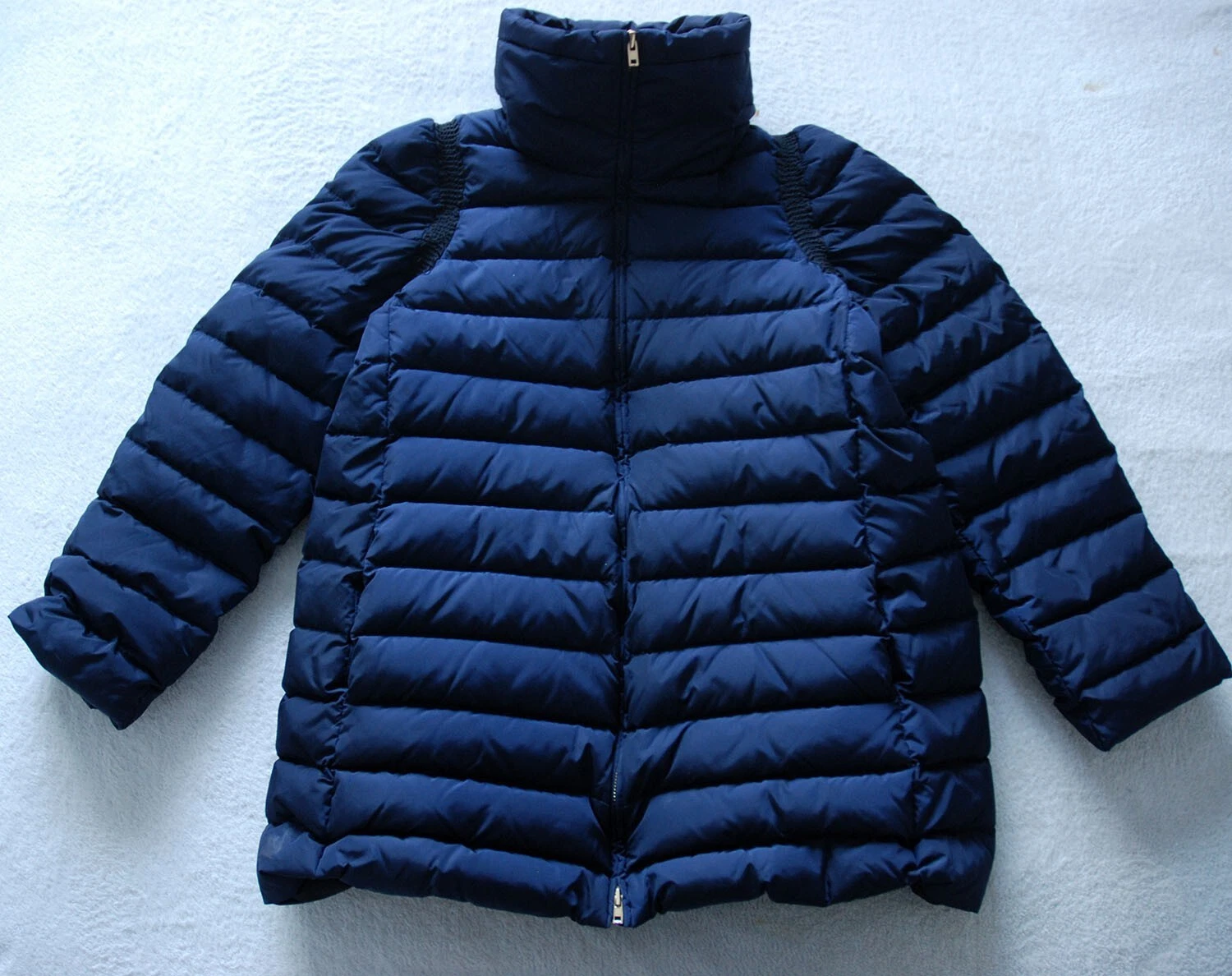 Miu Miu Piuma Piuma Blu Navy Puff Coat IT 40