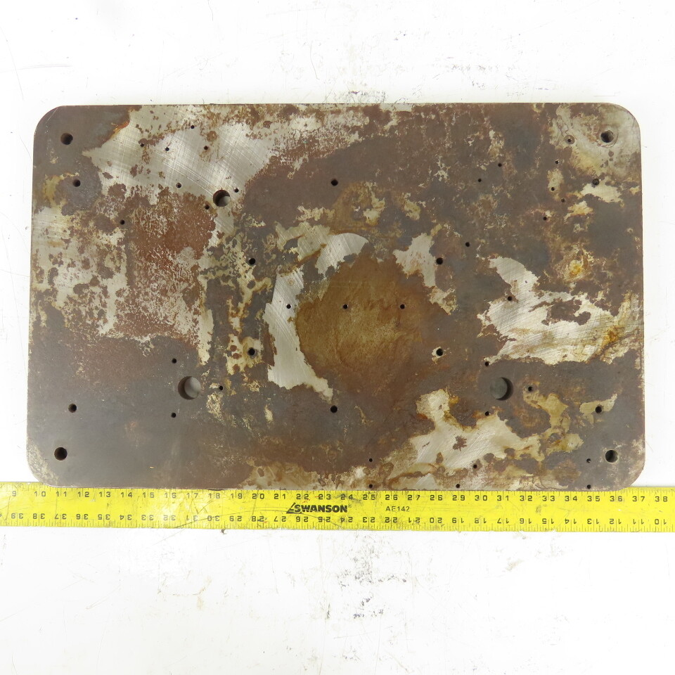 Steel Plate Table Top Machine Base Jig Rounded Corners 17 x 27 x 1