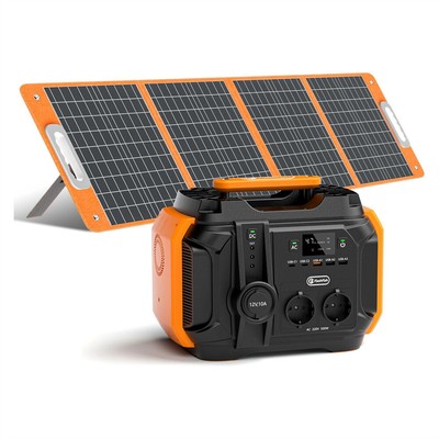 Flashfish A501 500W Tragbare PowerStation 540Wh mit 100W Tragbare Solarpanel