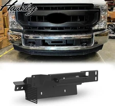 Black Front Hidden Winch Plate Sets For 2017-2022 Ford F-250 F-350 Super Duty