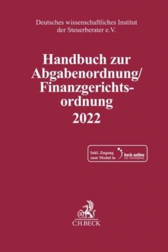 Thumbnail - Handbuch Zur Abgabenordnung / Finanzgerichtsordnung 2022, M. 1 Buch,
