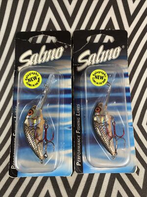 (2) Salmo Hornet 5SDR Crankbaits H5SDR 2  1/4oz  Floating - Silver Black Red