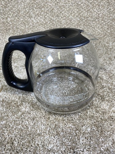 Mr. Coffee 12-Cup Replacement Decanter With Ergonomic Handle - Compatible With Many Models (Black)