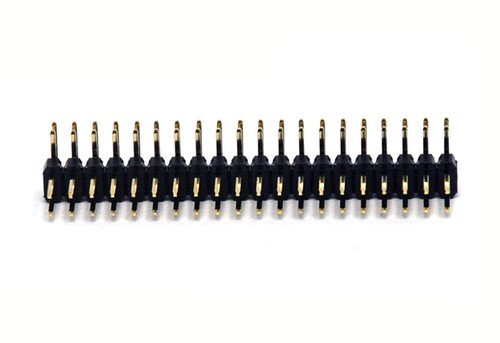 50pc Male Pin Header Right Angle 90° Dual Row 2x20P 2x20 40P 2.54mm #110-40-38 - Picture 2 of 4