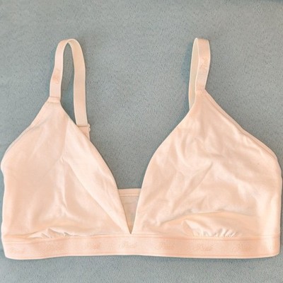 Victoria's Secret Pink Bra M DD Bralette Wireless Triangle Pull Over Logo New