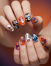 Halloween Ghost & Pumpkin Nail Stickers &ndash; 3 Styles (360)