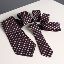 Yves Saint Laurent Cravatta Vintage Pura Seta Francia Anni 80-90 Originale
