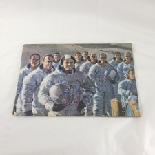 Vintage NASA Apollo Astronauts Group Portrait Illustration Paper Ephemera