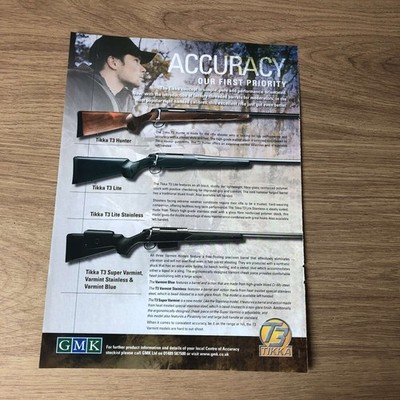 GUNS85 MAGAZINWERBUNG 12X9 TIKKA T3 LITE & LITE EDELSTAHL