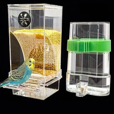 Automatic No Mess Bird Feeder Water Dispenser Set