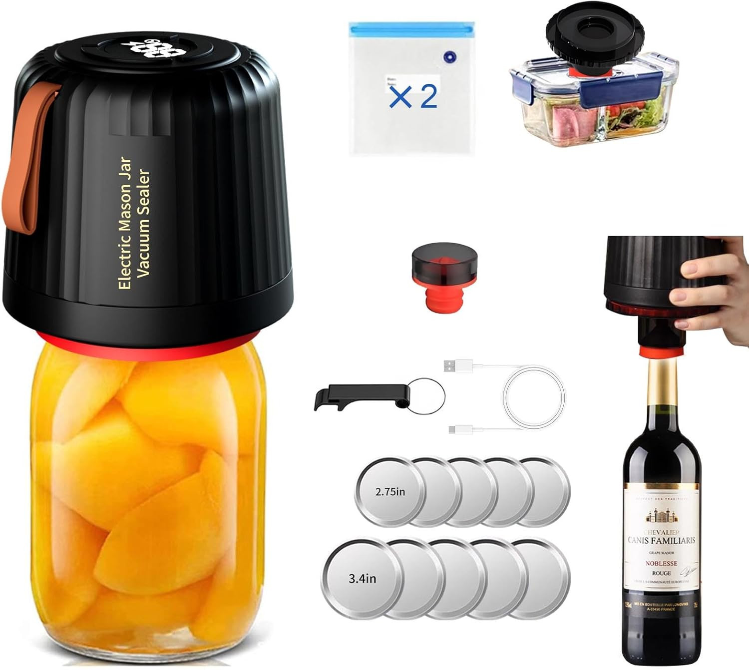 Kit Sottovuoto Barattoli Vetro Mason Jar - Sicurezza per la Famiglia