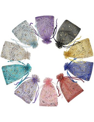 Bolsas pequeñas de organza con cordón, bolsas regalo reutilizables para fiestas