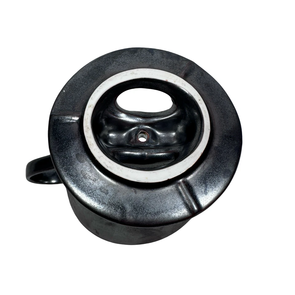 Cafeteira Melitta Signature Series Pour-Over Cone porcelana cinza brilhante marrom - Imagem 4 de 4